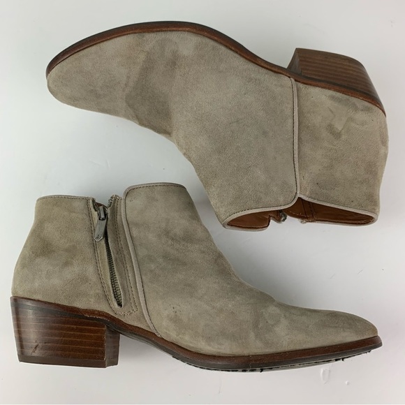 Sam Edelman Petty Grey Suede Booties 9.5 - Picture 8 of 13